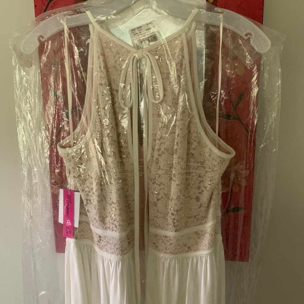 Ivory party/wedding dress with sequence